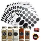 308X Printed Spice Jar and Pantry Label Set Chalkboard Round Stickers Labels New