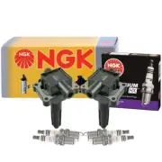 NGK 2 COP Ignition Coils 4 Ruthenium HX Spark Plugs Kit For Mercedes W202 C230