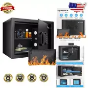 Compact Fireproof Safe with Removable Shelf for Jewelry & Important Documents