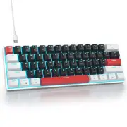 60% Mechanical Gaming Keyboard with Linear Red Switch Wired Mini Compact Keyb...