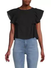 NWT$108 WILDFOX Flutter Sleeve Top Size XS
