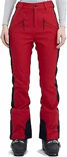 [HIGH EXPERIENCE] Ski Pants for Women Snow Fleece Lined Snowboard Soft Shell Slim Fit Fitted Waterproof Windproof Warm