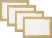 Villeroy and Boch Metallic Brushstroke Placemats, Linen, Ivory, 14"x20" (Set of 4 Placemats)