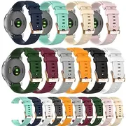 Watch Band for Garmin Forerunner 265S 255S Active 5 Venu 3S 2S Sq 2 Plus Vivoactive 4S 3 Vivomove Sport 18mm 20mm Silicone Replacement Strap 18mm 20mm Waterpr