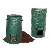 Compost Bin Bags 34 Gallon Garden Compost Bags Outdoor Green 2pcs
