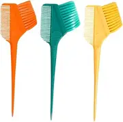 OFFIGAM 3Pcs Hair Tint Brush Dual Sided Long Tail Hair Coloring Applicator Lightweight Hairdressing Tool for Salon Home Use
