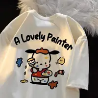 在飛比找蝦皮購物優惠-韓式童裝鋪 夏季新款帕恰狗衣服女童純棉短袖t恤中大童洋氣可愛
