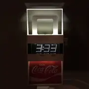 NEW 1977 Vintage Coca Cola Coke Light Up Clock by Everbrite Model G019 DEAD MINT