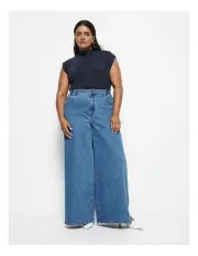 [Commonry] Elasticated Wide Leg Jean in Indigo