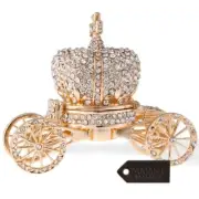 Matashi Hand Painted Royal Crown Carriage Ornament/Trinket Box
