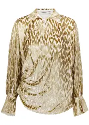 Jonathan Simkhai Luella Lamé fil Coupé Blouse - Gold - 6 (UK10 / S) 6 (UK10 / S)