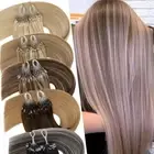 AU Micro Loop Ring Beads Tip Remy Human Hair Extensions FULL HEAD 200G Invisible