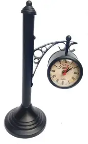 Antique Victorian Double Sided Station Maritime Table Home Decor Clock