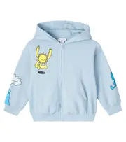 [Stella McCartney Kids] Stella McCartney Kids Printed cotton jersey hoodie Y 4 blue