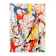 White Dripping Color Painting Canvas Print