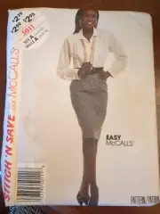 Stitch N Save By McCall's 5011 Misses Top & Skirt Size 6-10 EASY UNCUT FF