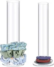 ByKen Jewelry 2PCS Acrylic Scrunchie Holder Organizer?Hair Ties Display stand,Organizer for Bracelets Bangle Watchs