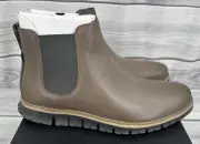 COLE HAAN ZEROGRAND WATERPROOF LEATHER CHELSEA BOOTS Men's Size 11.5M BROWN NEW