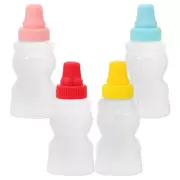 4 Pcs Salad Dressing Bottle Condiment Squeeze Bottles Sauce Containers