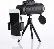 High Power 40x60 Waterproof HD Monocular Telescope with Phone Clip and Telescopic Tripod for Hiking, Hunting and Bird Watching