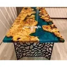 Made To Order Walnut Resin River Table Top Epoxy Table Top Dining Room & Bar