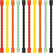 Gesipor 10 PCS 4-Inch Silicone Cable Ties - Reusable Rubber Twist Ties Bendable Cable Ties for Bundling and Holding, All Purpose Cord Tie for Indoor and Outdoor (5 Colors)