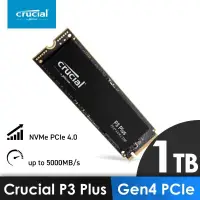 在飛比找PChome24h購物優惠-美光 Micron Crucial【P3 Plus】1TB 