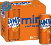 Orange Zero Sugar Soft Drink Mini Can Multipack 6 X 250 Ml