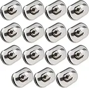 EMSea 15PCS Twist Lock Thumb Turn Lock DIY Bag Buckle Purse Fashion Catches Metal Hardware Accessories for Bag Making Book Leather Fabric Handbag Wallet Sliver