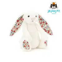 在飛比找momo購物網優惠-【JELLYCAT】31公分 典雅白碎花兔(Blossom 