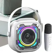 Microphone and Speaker Set,Party Microphone with Speaker - Outdoor Boombox, Handheld Small Subwoofer, Singing Devices for All Smartphones