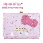 【震撼精品百貨】HELLO KITTY 凱蒂貓~日本SANRIO三麗鷗 KITTY50週年紀念短夾-滿版*04036