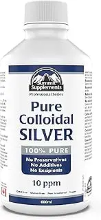 Colloidal Silver 10 Ppm 600ml - Professional Series 100% Pure Colloidal Silver 600 Milliliter