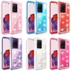 For Galaxy S20 S20 Plus Ultra 5G Defender Shockproof Glitter Quicksand Hard Case