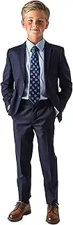 [Haggar] Boys' 4-Piece Suit, Dress Shirt & Tie Set