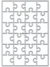 DzIxY Rectangle Puzzle Metal Cutting Dies for Card Making Kit Embossing Paper Die Cuts Scrapbook Machine Stencils Storage Pockets Supplies