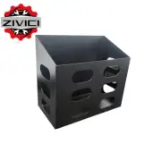 370mm Wide x 195mm Depth 20L Black Aluminium Jerry Can Holder For 4wd Aluminium