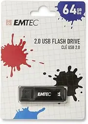Emtec K100 64GB USB 2.0 Flash Drive, Dark Grey