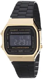 Casio Vintage A168WEGB Digital Metal Gold/Black Watch A168WEGB-1B