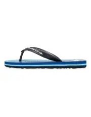 [Quiksilver] Molokai Art 25 Youth Flip-Flops in Nebulas Blue Wordblo