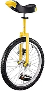 FREEZYMAN Unicycles for Adults, 20 Inch Wheel Unicycle Uni Cycle Balance Exercise Fun Bike Fitness Scooter Circus, Adjustable Seat, Loads 150kg/330 Lbs ( Color : Yellow )