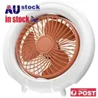 Foldable Table Fan Light USB Rechargeable Hanging Ceiling Fan (Orange Rotation)