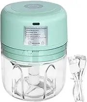 Electric Garlic Chopper - Powerful Electric Garlic Mincer Garlic Grinder,250ml Electric Vegetable Chopper Garlic Crusher for Garlic Ginger Pepper Onion