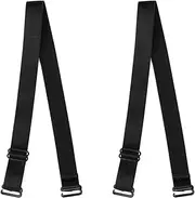 [Allegra K] uxcell Elastic Fabric Metal Hook End Bra Straps Pair for Ladies Black