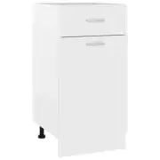 Wooden Kitchen Drawer Bottom Cabinet Shelf Storage Cupboard White 40x46x81.5cm