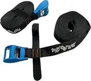 Blue Planet 12-Foot Surfboard Tie-Down Straps for Roof Rack Crossbars, Paddleboards or Kayaks | Premium Surfboard Fastening Straps with Rubber Protective Cover | 1 Pair