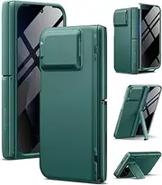 TONGATE Magnetic for Pixel 9 Pro Fold Case with Privacy Screen Protector, [Compatible with MagSafe] [with Camera Cover & Hinge Protection] Full-Body Rugged Stand Case for Google Pixel 9Pro Fold, Green