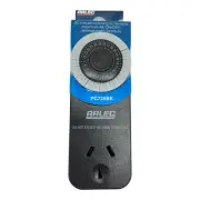 24 hour slimline timer Arlec 240v indoor 30 minute intervals 10AMP black