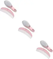 KOMBIUDA Baby Hair Brush 3 Sets Comb Massage Comb Essentials Groom Comb Brushes for Hair Massage Hair Cradle Cap Hair Comb Brush and Comb Hair Brush for Kit Pink