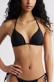 BP. Side Tie Bikini Bottoms in Black at Nordstrom, Size Small